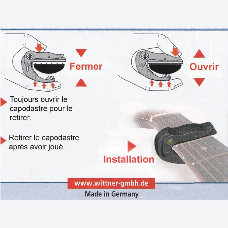 Capodastre pour guitare classique Wittner