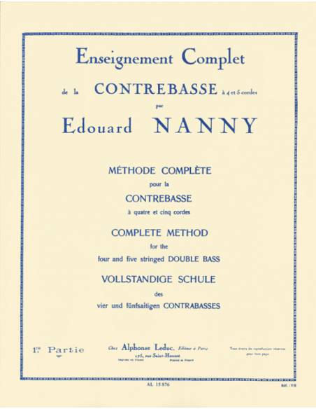 Méthode contrebasse Nanny vol 1