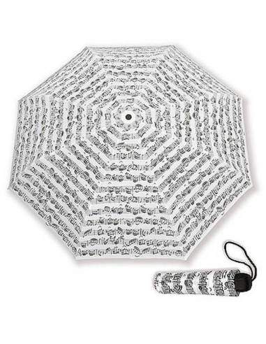 Parapluie blanc motif notes de musique